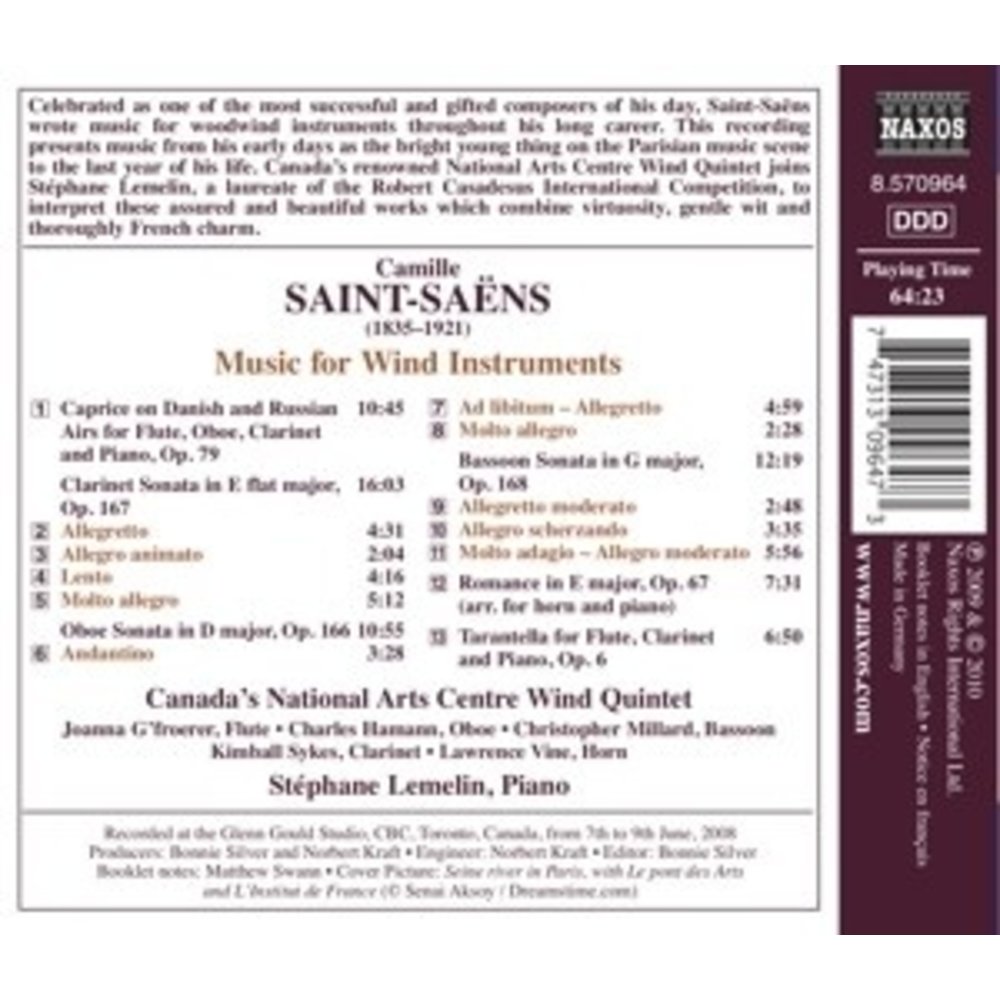 Naxos Saint-Saens: Music For Wind