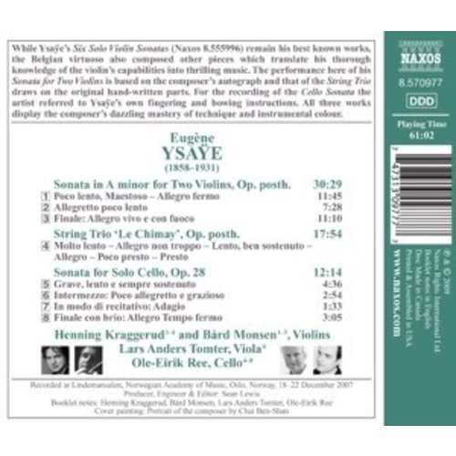 Naxos Ysaye: Solo Violin Sonatas