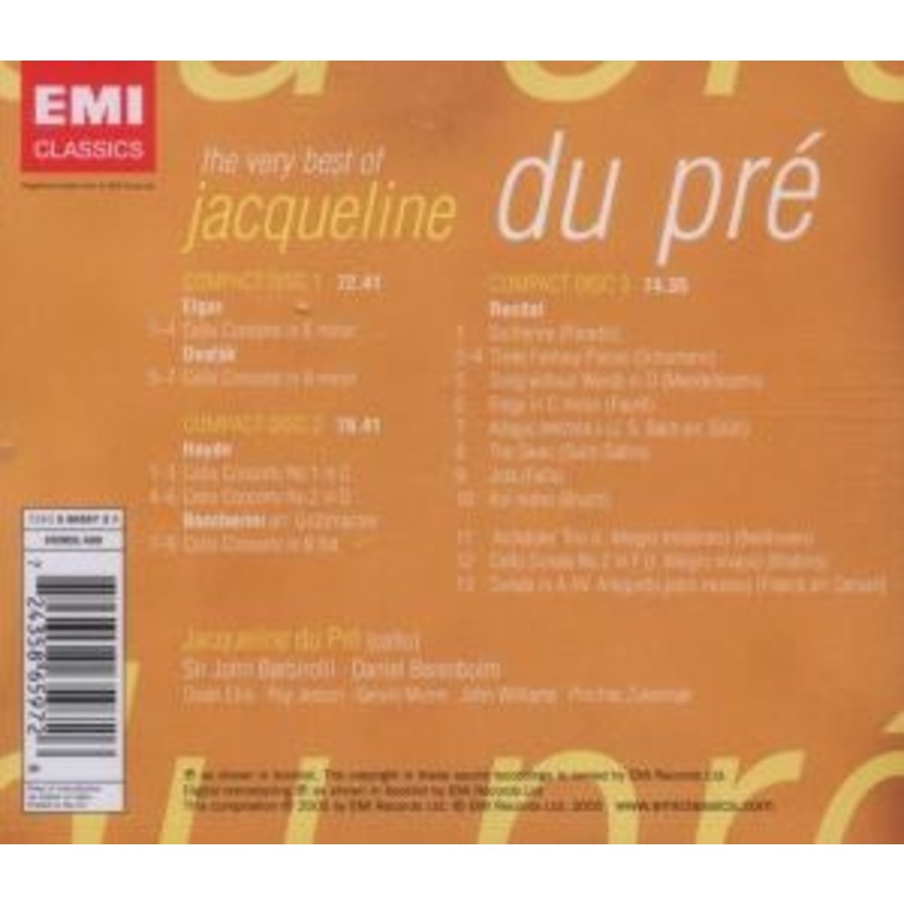 Erato/Warner Classics The Very Best Of Jacqueline Du