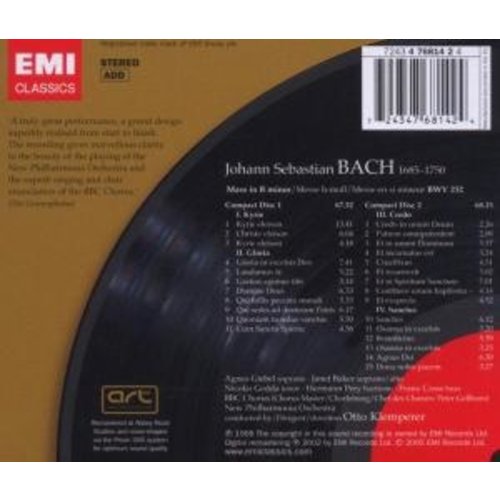 Erato/Warner Classics Bach: Mass In B Minor