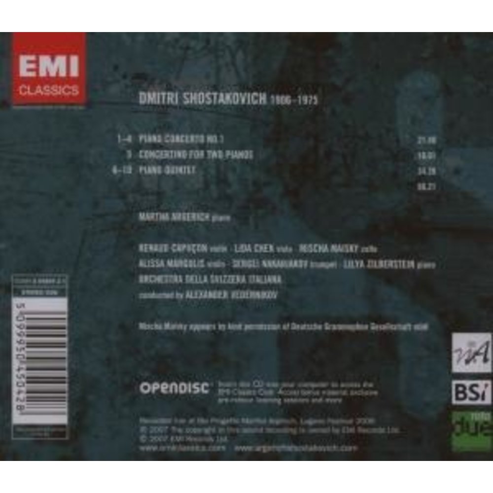 Erato/Warner Classics Shostakovich: Piano Concerto N