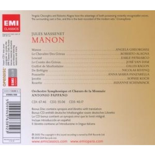 Erato/Warner Classics Massenet: Manon