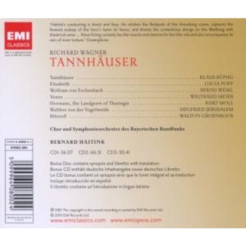 Erato/Warner Classics Wagner: Tannhauser (3CD)