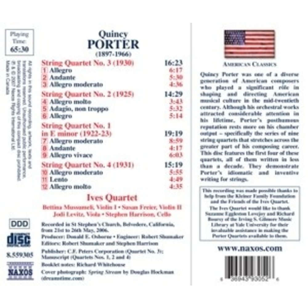 Naxos Porter, Q.: String Quartets Nos. 1-4