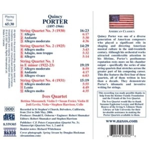 Naxos Porter, Q.: String Quartets Nos. 1-4