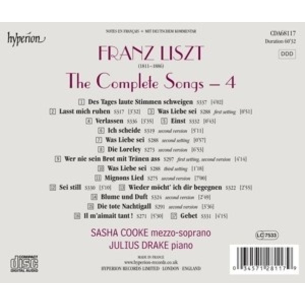 Hyperion The Complete Songs Vol.4