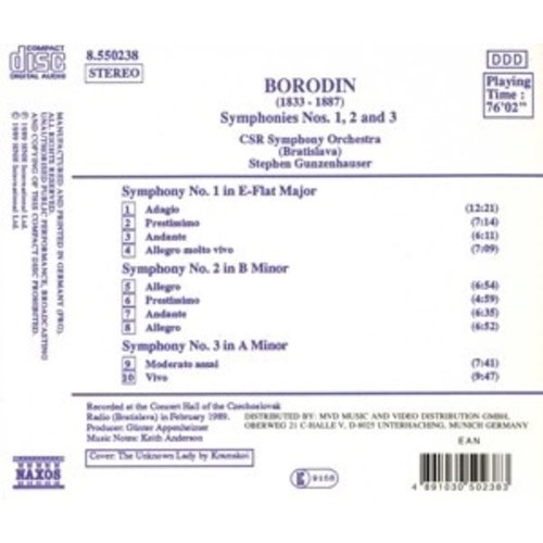 Naxos Borodin: Symphonies 1-3