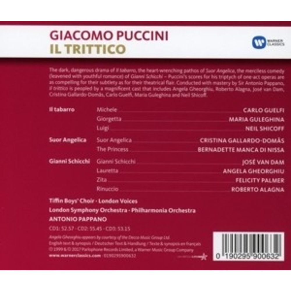 Erato/Warner Classics Il Trittico