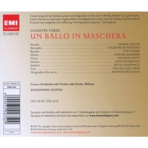 Erato/Warner Classics Verdi: Un Ballo In M