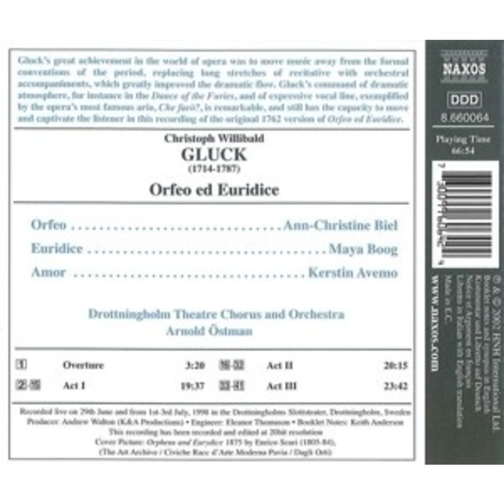Naxos Gluck: Orfeo Ed Euridice