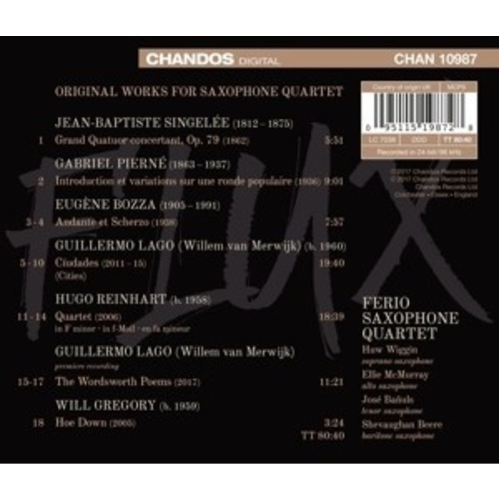 CHANDOS Flux Original Works For Saxophone Q