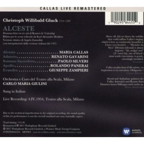 Erato/Warner Classics Alceste (Milano, 04/04/1954)
