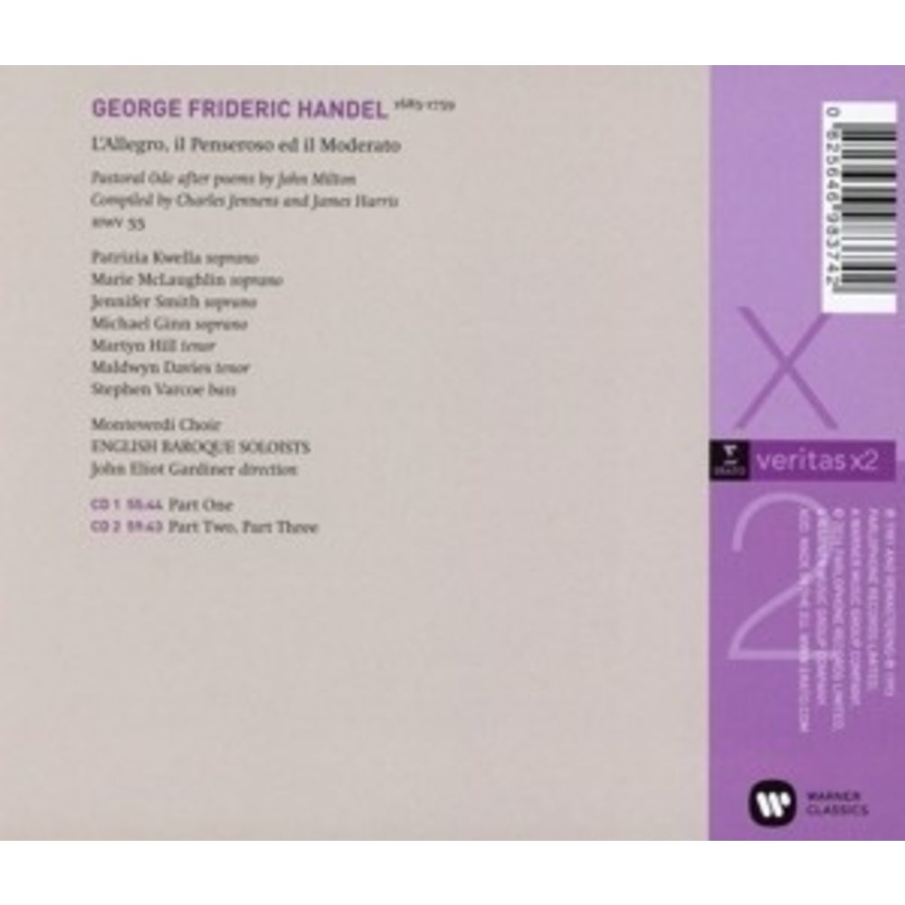 Erato/Warner Classics L'allegro, Il Penseroso Ed Il