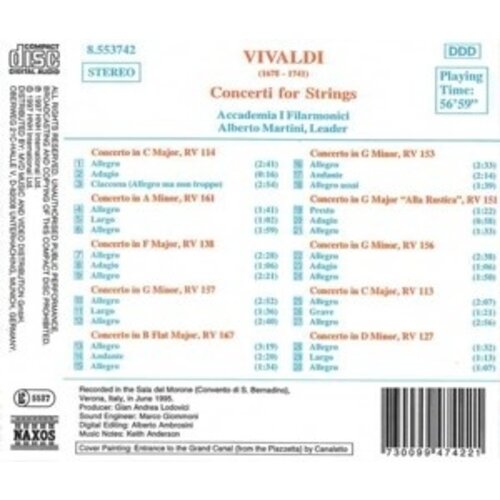 Naxos Vivaldi: Concerti For Strings