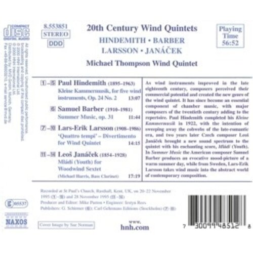 Naxos 20Th Century Wind Quintets