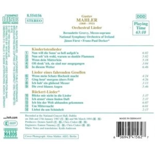 Naxos Mahler:kindertotenlieder.rucke