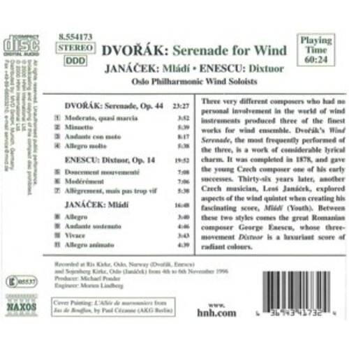 Naxos Dvorak: Serenade For Wind