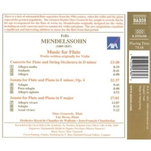 Naxos Mendelssohn: Music For Flute