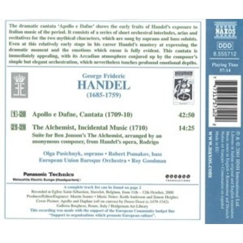 Naxos Handel:apollo E Dafne.the Alch