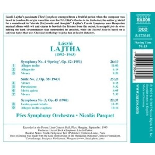 Naxos Symphonies Nos. 3 And 4 'Spring' Suite No.2