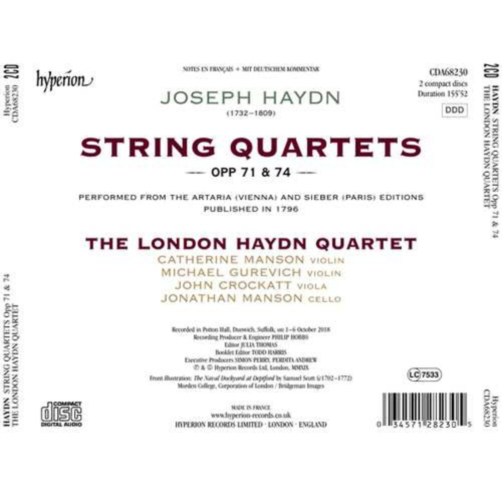 Hyperion Haydn: String Quartets Opp 71 & 74