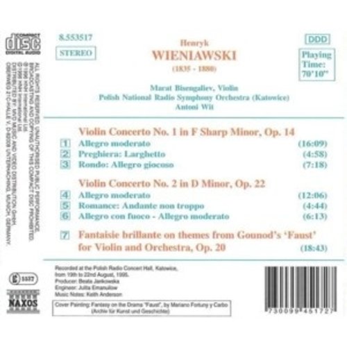 Naxos Wieniawski: Violin Conc. 1 & 2