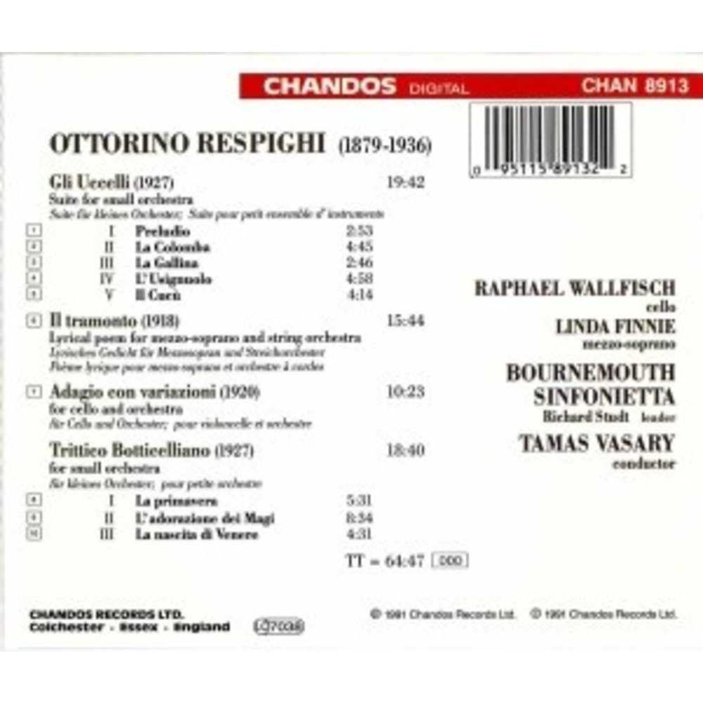 CHANDOS Gli Uccelli Il Tramonto Adagio