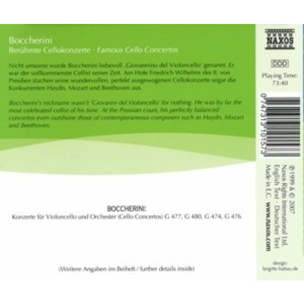 Naxos Boccherini: Famous Cello Conce