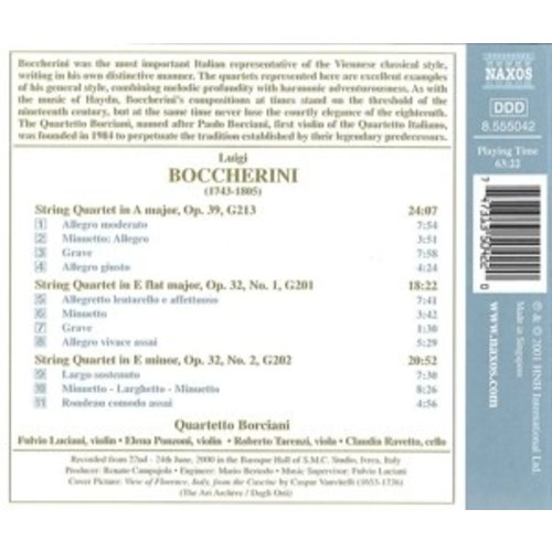 Naxos Boccherini:string Quar.op32&39