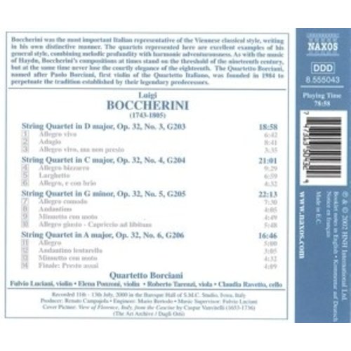 Naxos Boccherini:string Quar.op32n.3