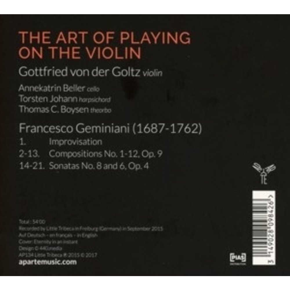 Aparté Geminiani / The Art Of Playing