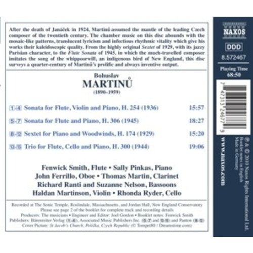 Naxos Martinu: Flute Chamber Music