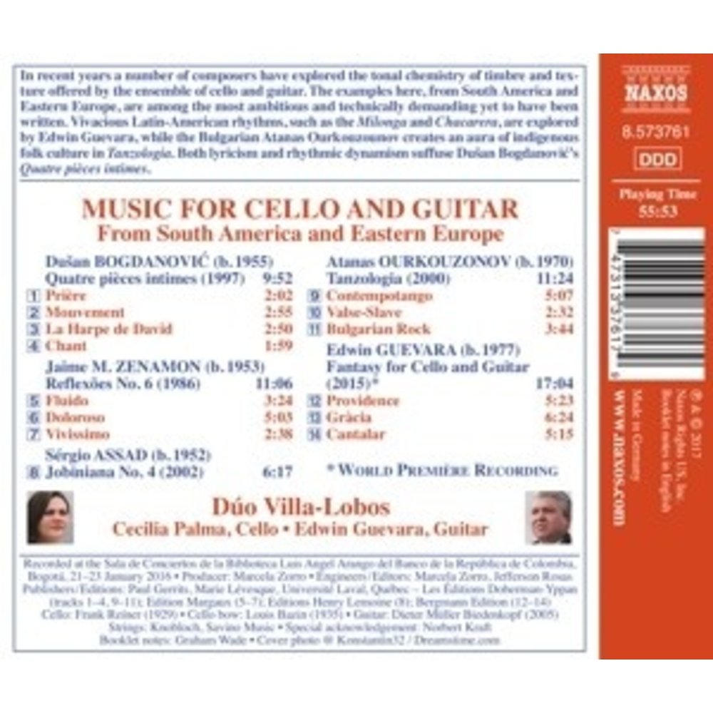 Naxos Music For Cello And Guitar