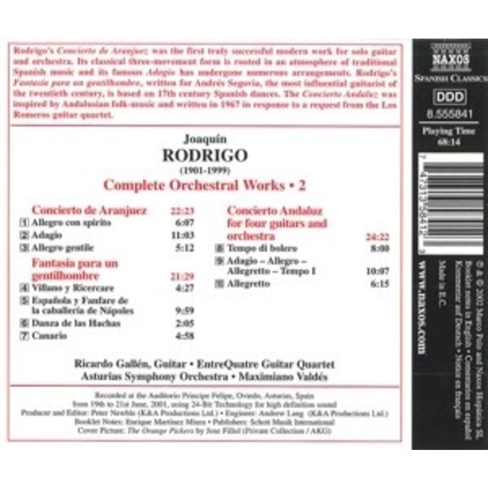 Naxos Rodrigo:com.orchestral Works.2