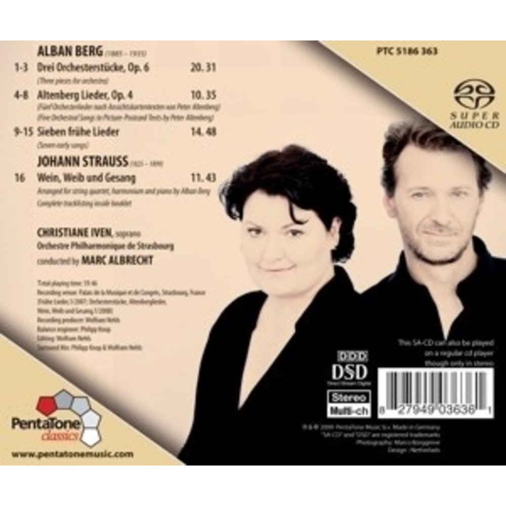 Pentatone Drei Orchesterstucke/Altenberg Lieder