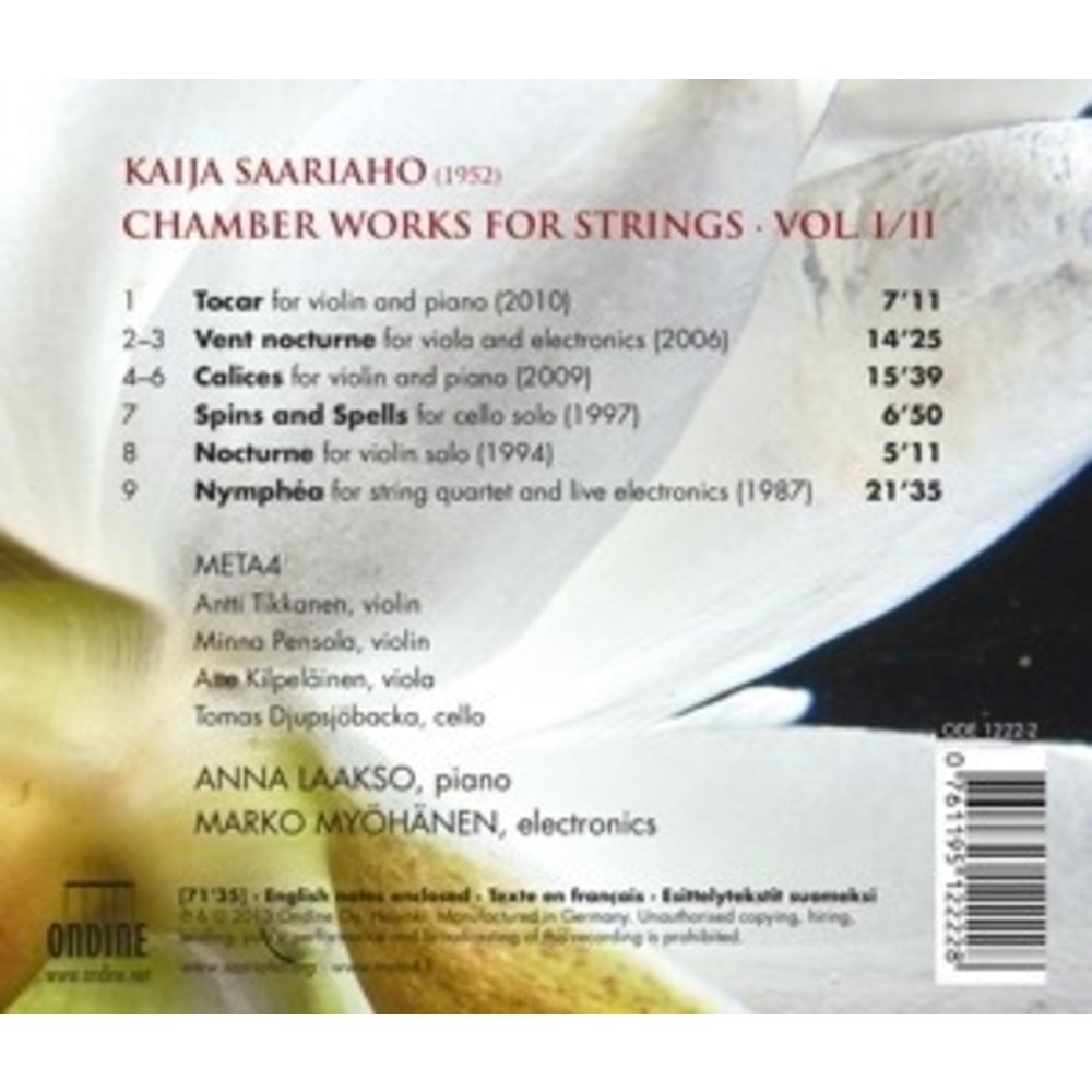 Ondine Saariaho: Chamber Works