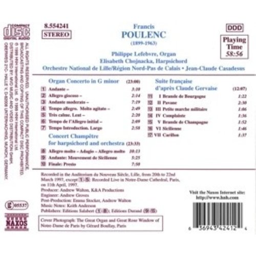 Naxos Poulenc: Organ Con.c.champetre