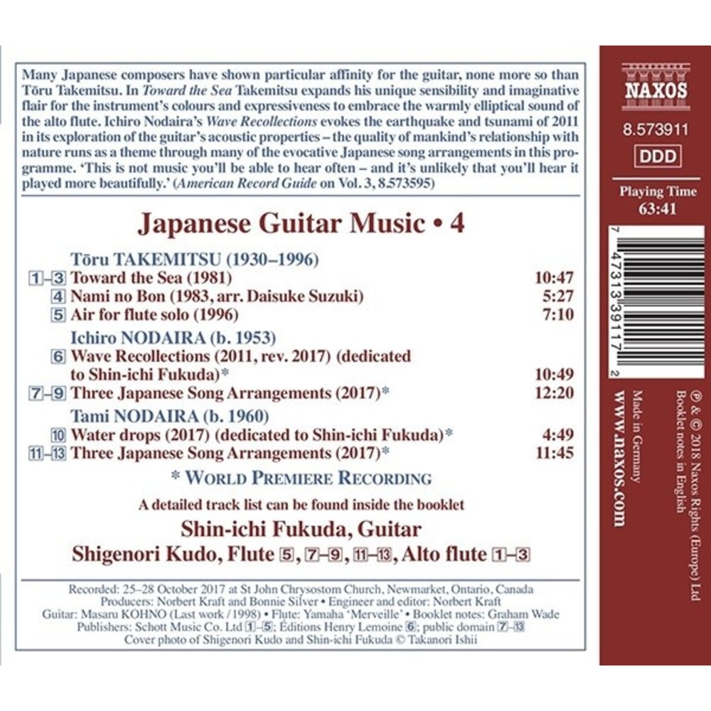 Naxos Takemitsu & Nodaira: Japanese Guitar Music, Vol. 4