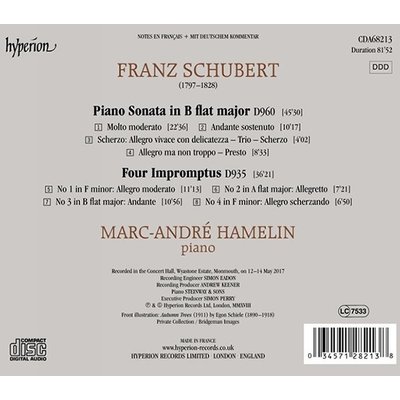 Piano Sonata D.960 & Impromptus