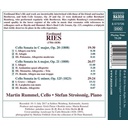 Naxos Ries: Complete Works for Cello, Vol. 1 Cello Sonatas