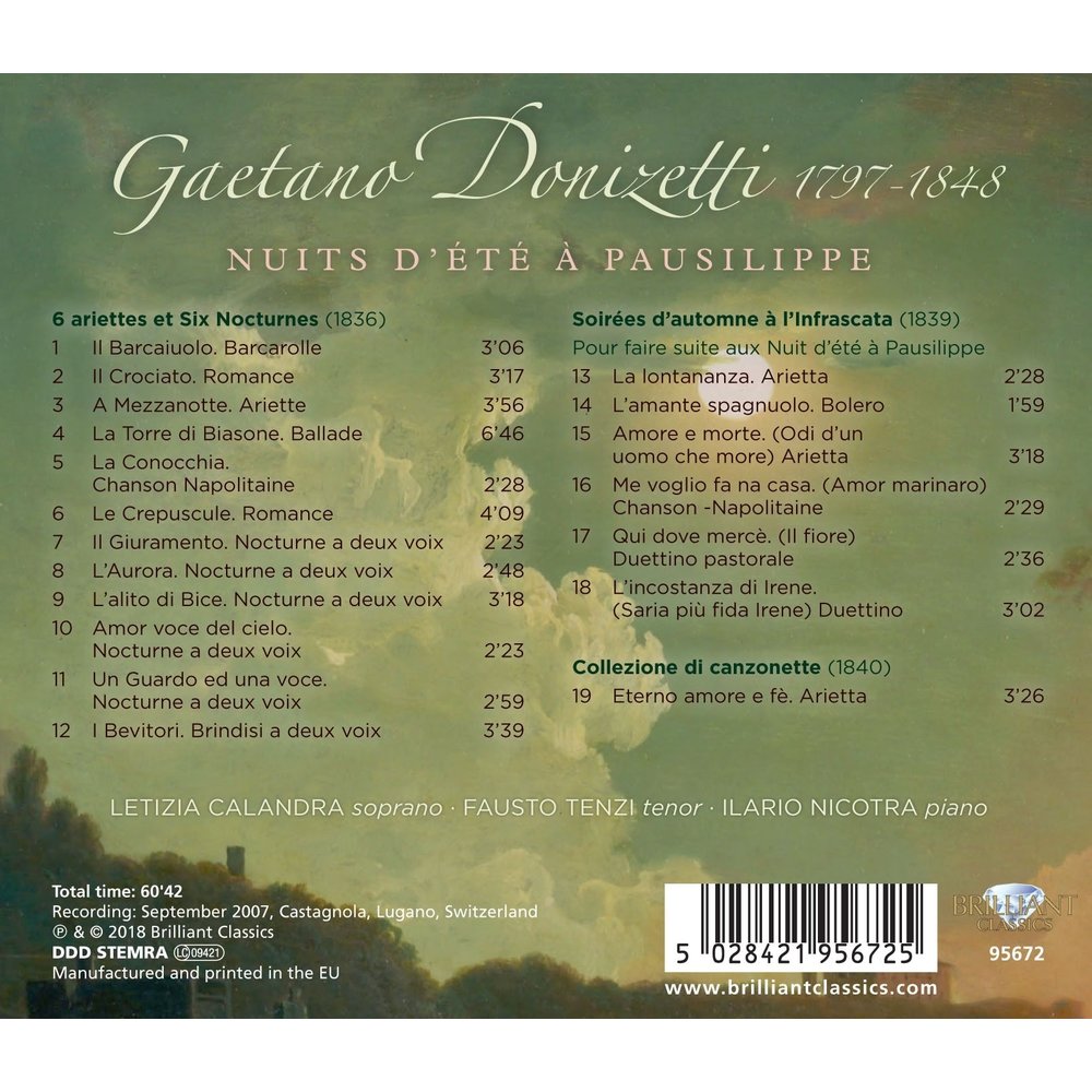 Brilliant Classics Donizetti: Nuits D'été À Pausilippe