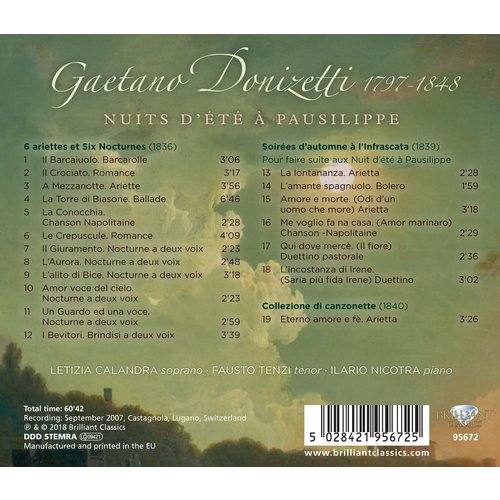 Brilliant Classics Donizetti: Nuits D'Ã©tÃ© Ã€ Pausilippe