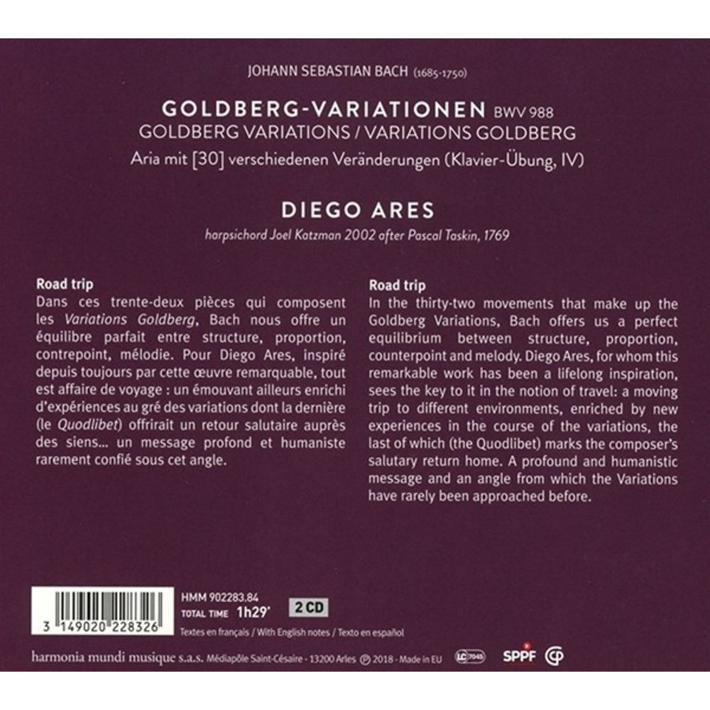 Harmonia Mundi Goldberg Variationen