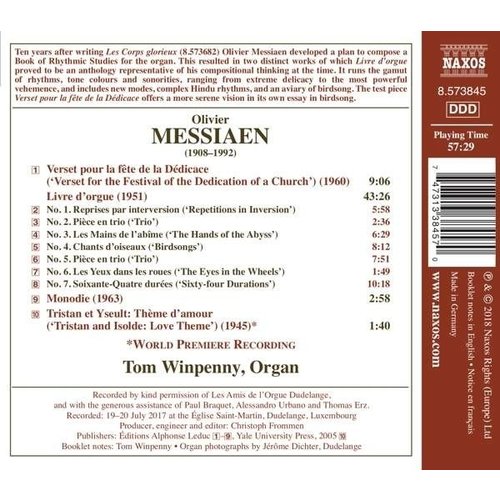Naxos Messiaen: Livre dâ€™orgue