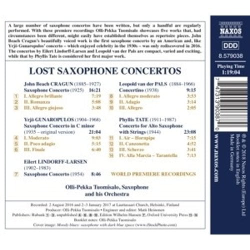 Naxos Lost Saxophone Concertos