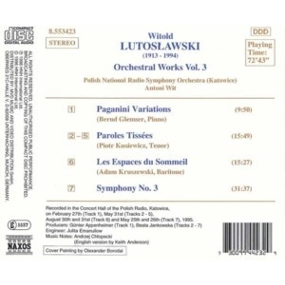 Naxos Lutoslawski: Orch.works Vol.3