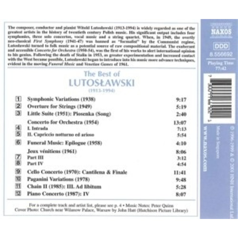 Naxos The Best Of Lutoslawski
