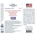 Naxos Feldman: String Quartet