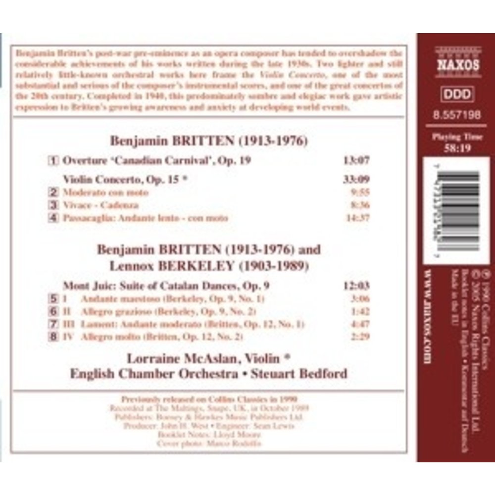 Naxos Britten:violin Con.canad.carni