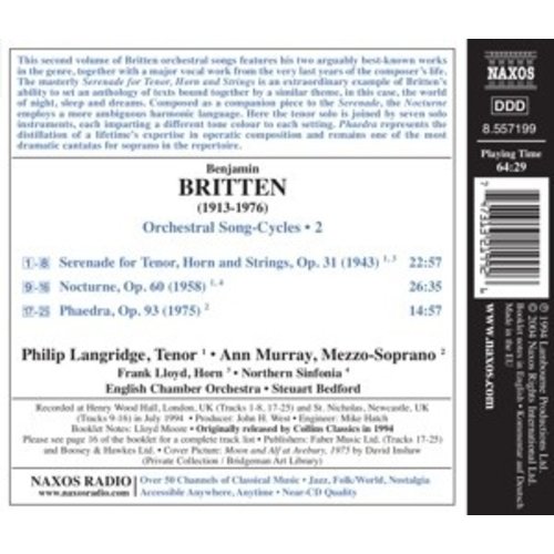 Naxos Britten:orchestral Song Cycles